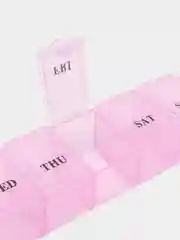 Тёмно-розовый таблетница на 7 отделений (недельный органайзер для таблеток)