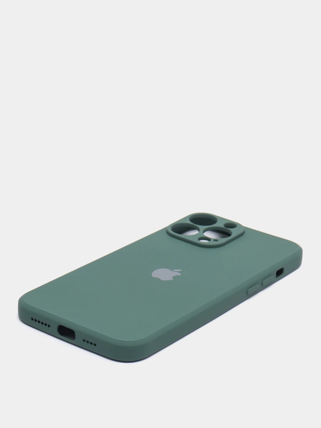 Зелёный хаки чехол на iPhone 11, 13, 12, XR, Pro, Max, Mini, бархатный