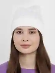 Белый женская шапка тонкая "Феникс"