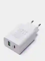 Белый блок питания для iOS/Android, Borofone BA56A, СЗУ 2USB PD 20W+QC3.0, быстрая зарядка 3.0A