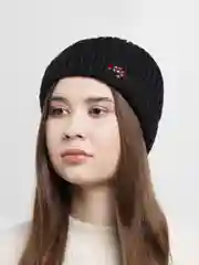 Черный шапка для девочек КАМУШЕК