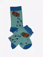 Носки 39-44 размер, высокие, голубые, 35655-1