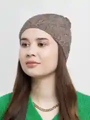 Коричневый шапка женская Varna тонкая