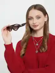 Коричневый солнцезащитные очки женские