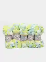Желтый пряжа Alize Puffy Color, петельки, 5 штук, микрополиэстер