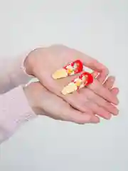 Алый детские заколки для волос
