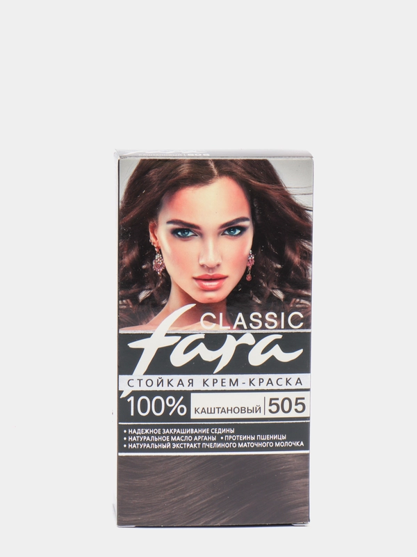 Стойкая крем-краска для волос Fara Classic, 505 Каштановый