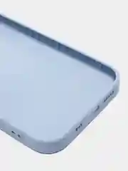 Небесно-голубой силиконовый чехол для iPhone 12, со стеклянной панелью