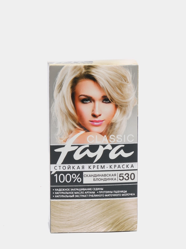 Fara Classic Стойкая крем-краска для волос,  530 Скандинавская блондинка