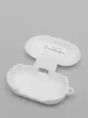 Белый чехол для Samsung Galaxy Buds / Buds+ Plus на наушники силиконовый КАРТОФАН тонкий матовый
