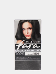 Fara Classic Стойкая крем-краска для волос, 501, черный