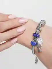 Синий браслет подростковый/браслет женский