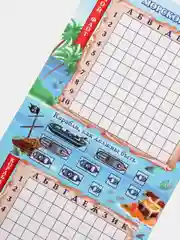 Настольная игра морской бой "Тихие воды", 2 стираемых маркера, 2 игровых поля