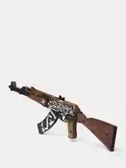 Деревянный автомат резинкострел АК-47 Пустынный Повстанец КС ГО / AK-47 CS GO