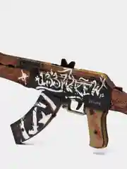 Деревянный автомат резинкострел АК-47 Пустынный Повстанец КС ГО / AK-47 CS GO