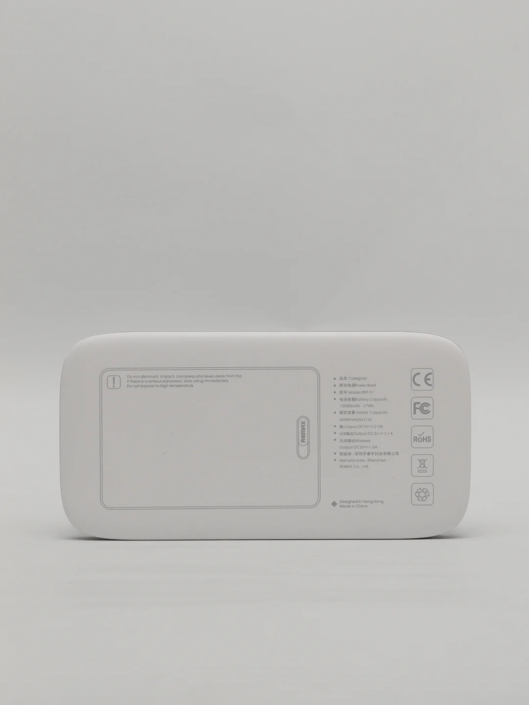 Белый мобильный аккумулятор (PowerBank) REMAX Camera wireless RPP-91 10000 mAh