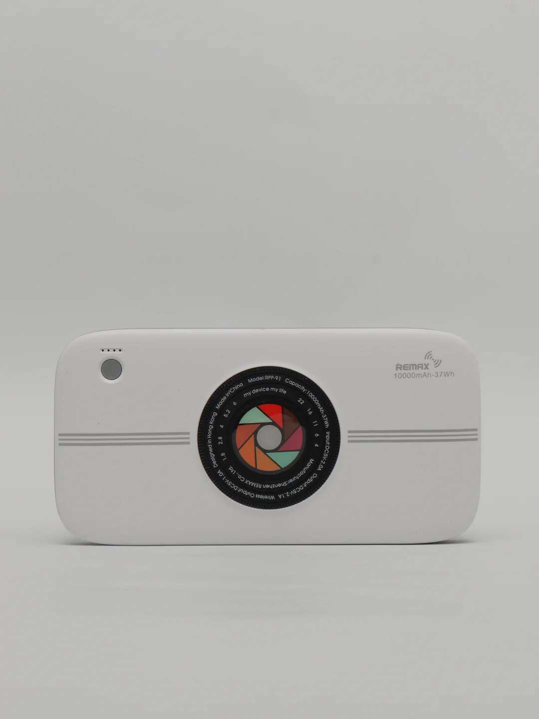 Белый мобильный аккумулятор (PowerBank) REMAX Camera wireless RPP-91 10000 mAh
