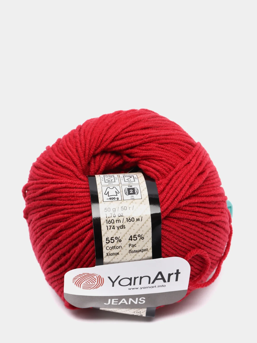 Красный пряжа Yarnart jeans