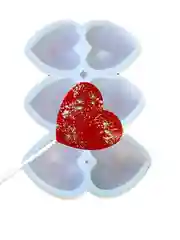 Силиконовый молд "Сердце", 6 штук