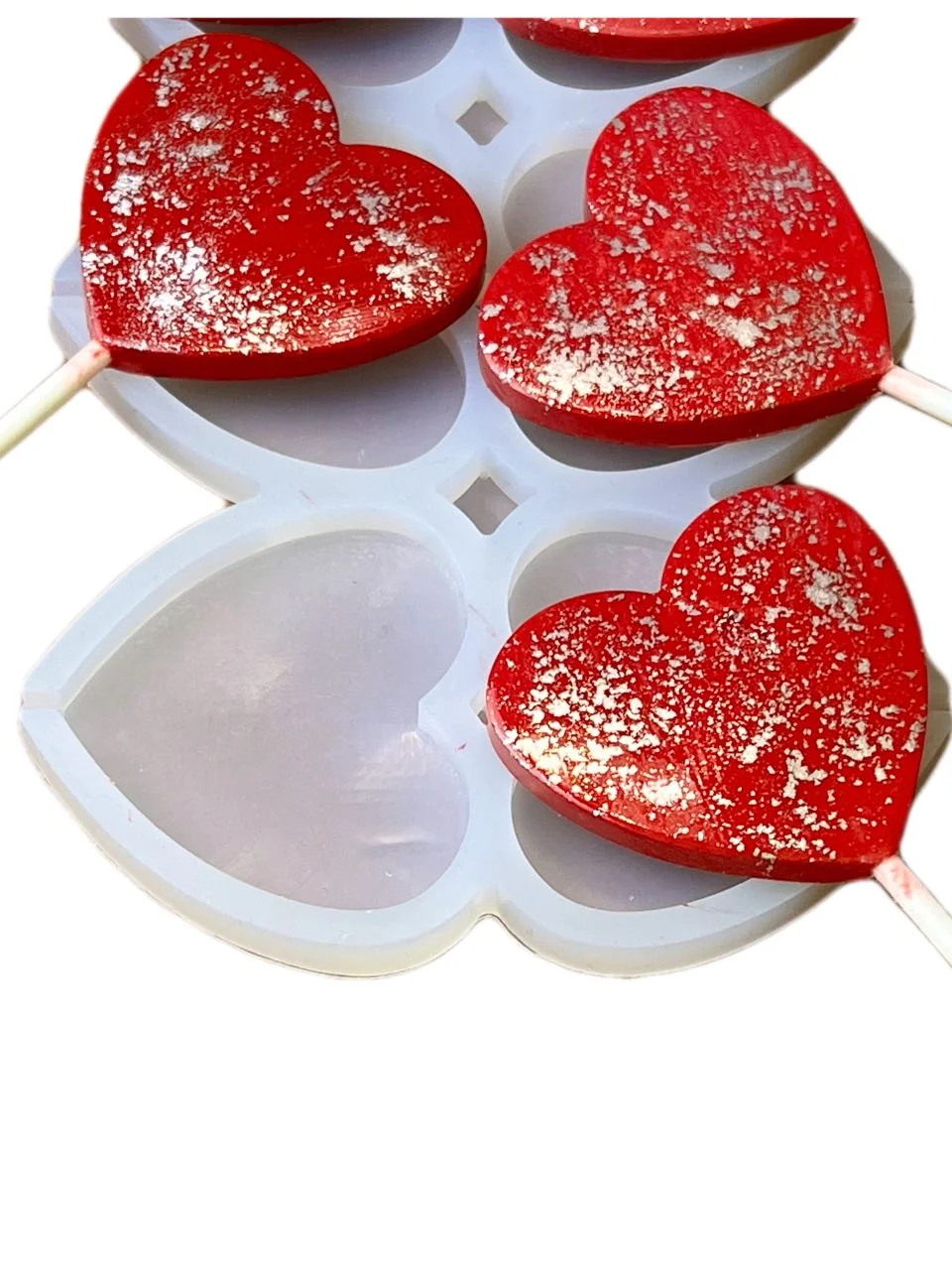 Силиконовый молд "Сердце", 6 штук