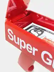 Красный игрушечное оружие детский пистолет денежный Деньгомет Super Money Gun стреляющий деньгами