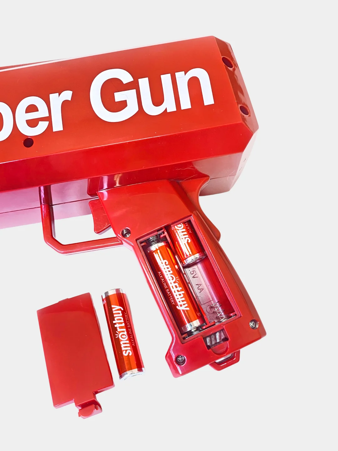 Красный игрушечное оружие детский пистолет денежный Деньгомет Super Money Gun стреляющий деньгами