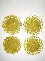 Золотой декоративные салфетки из фоамирана, 4 шт