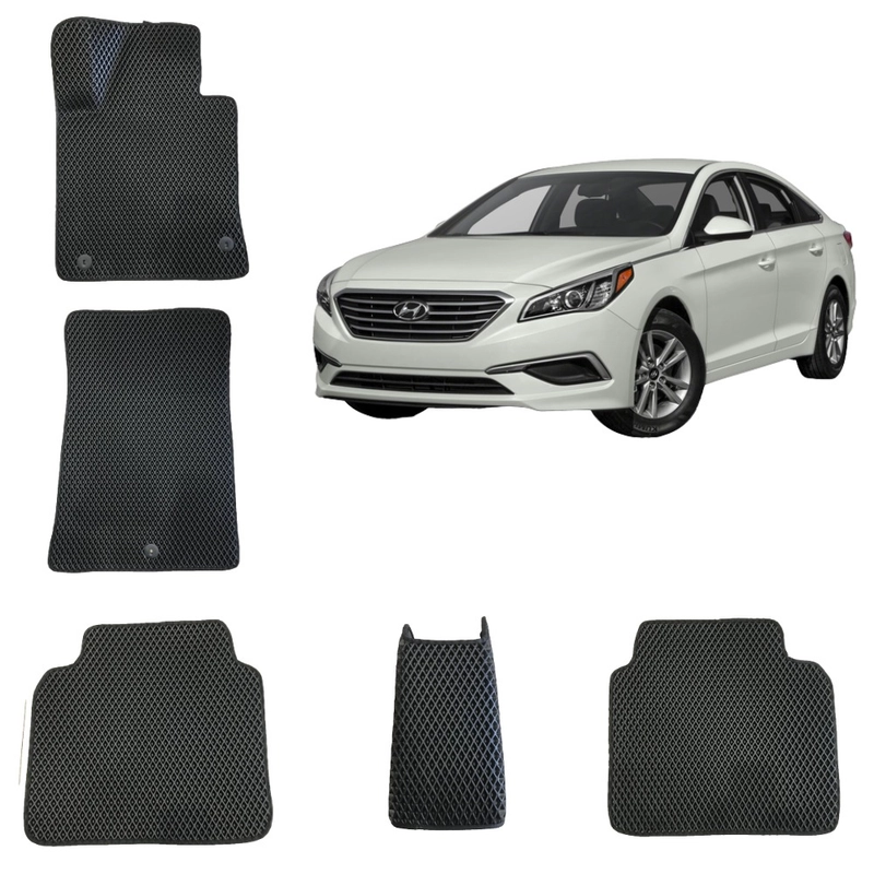 3-D Автомобильные EVA, ЭВА, ЕВА коврики для HYUNDAI SONATA 7 поколение / ХЕНДАЙ СОНАТА 7