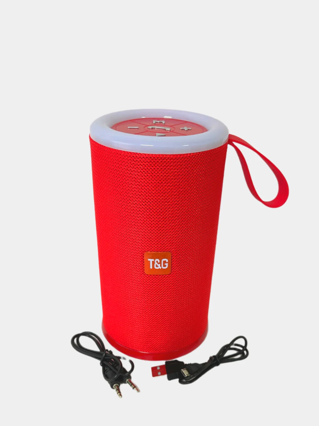 Красный портативная Bluetooth колонка TG 512 T&G со светомузыкой