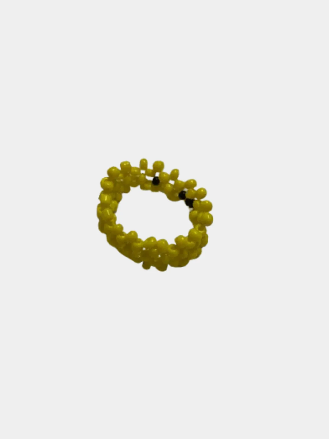 Желтый кольцо из бисера Sorriso