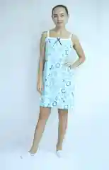 Бирюзовый сорочка женская на бретелях Хлопок 100% Onstyle