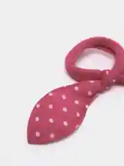 Фуксия бантики в мелкий горох на резинке, 2 штуки