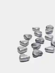 Серебряный сургуч в сердечках, 20 штук