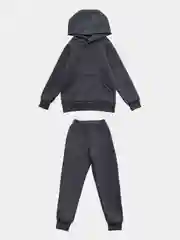 Угольный спортивный костюм утепленный