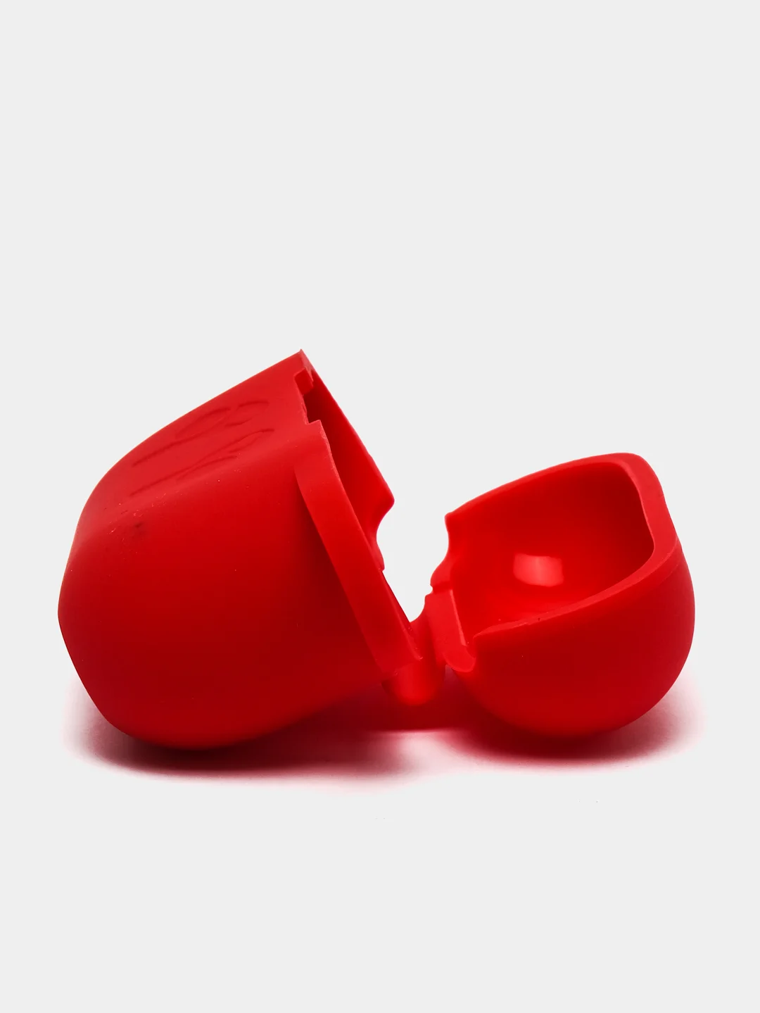 Красный силиконовый чехол для наушников Apple AirPods, аирподс, карабином, красный, розовый черный
