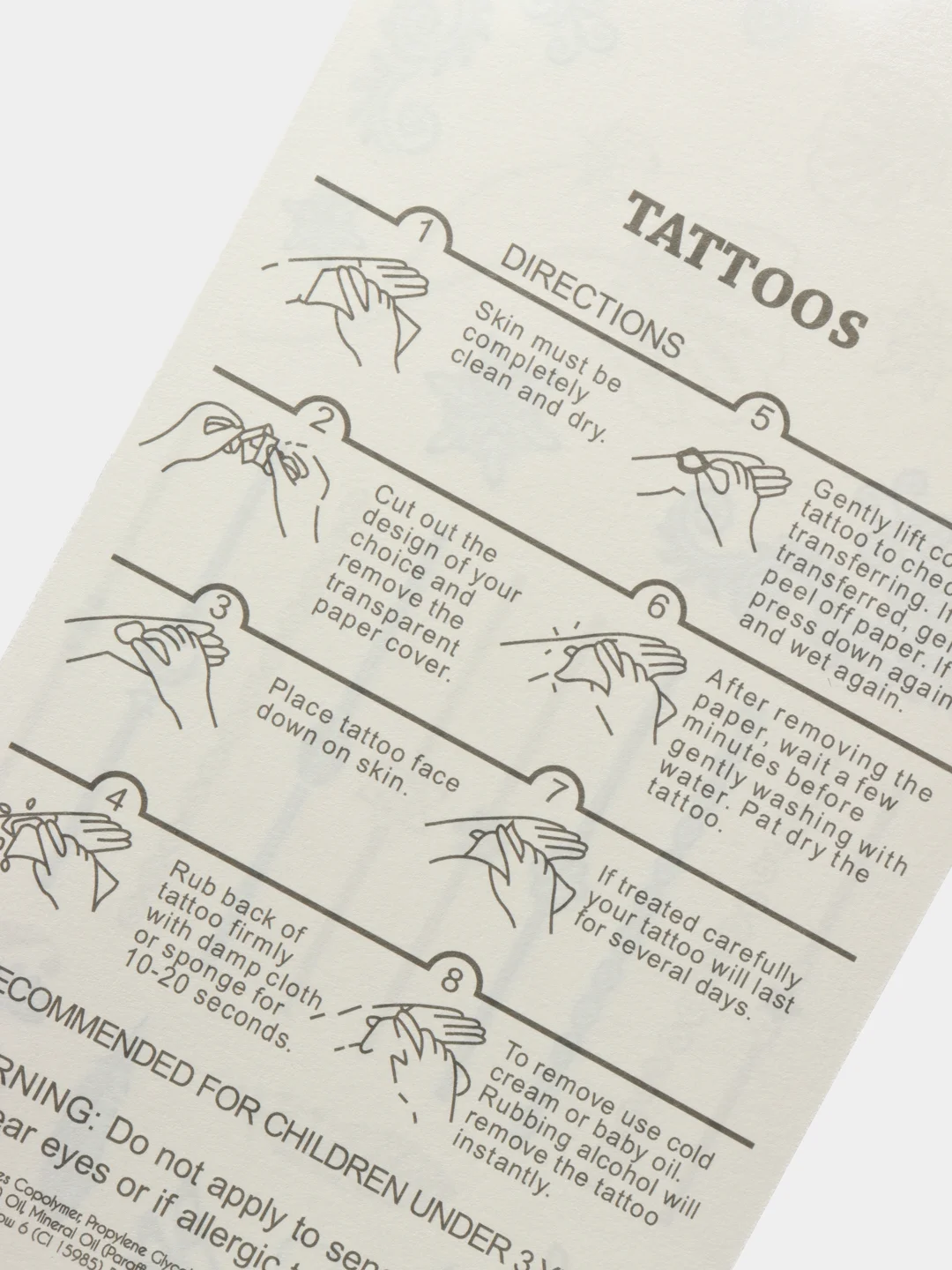 Пастельно-коралловый временные татуировки Flash Tattoo