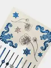 Пастельно-коралловый временные татуировки Flash Tattoo
