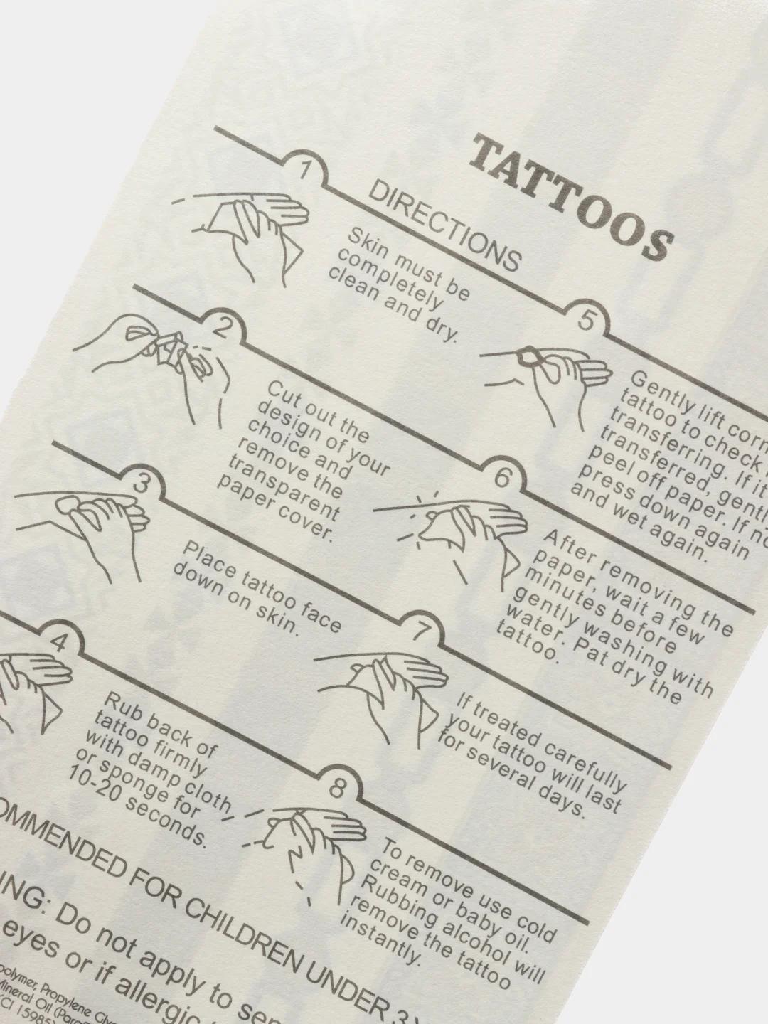 Синий временные татуировки Flash Tattoo