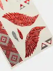 Красный временные татуировки Flash Tattoo