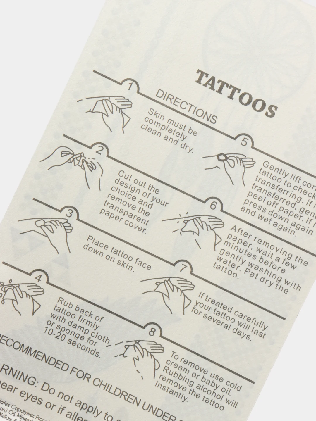 Пастельно-коралловый временные татуировки Flash Tattoo
