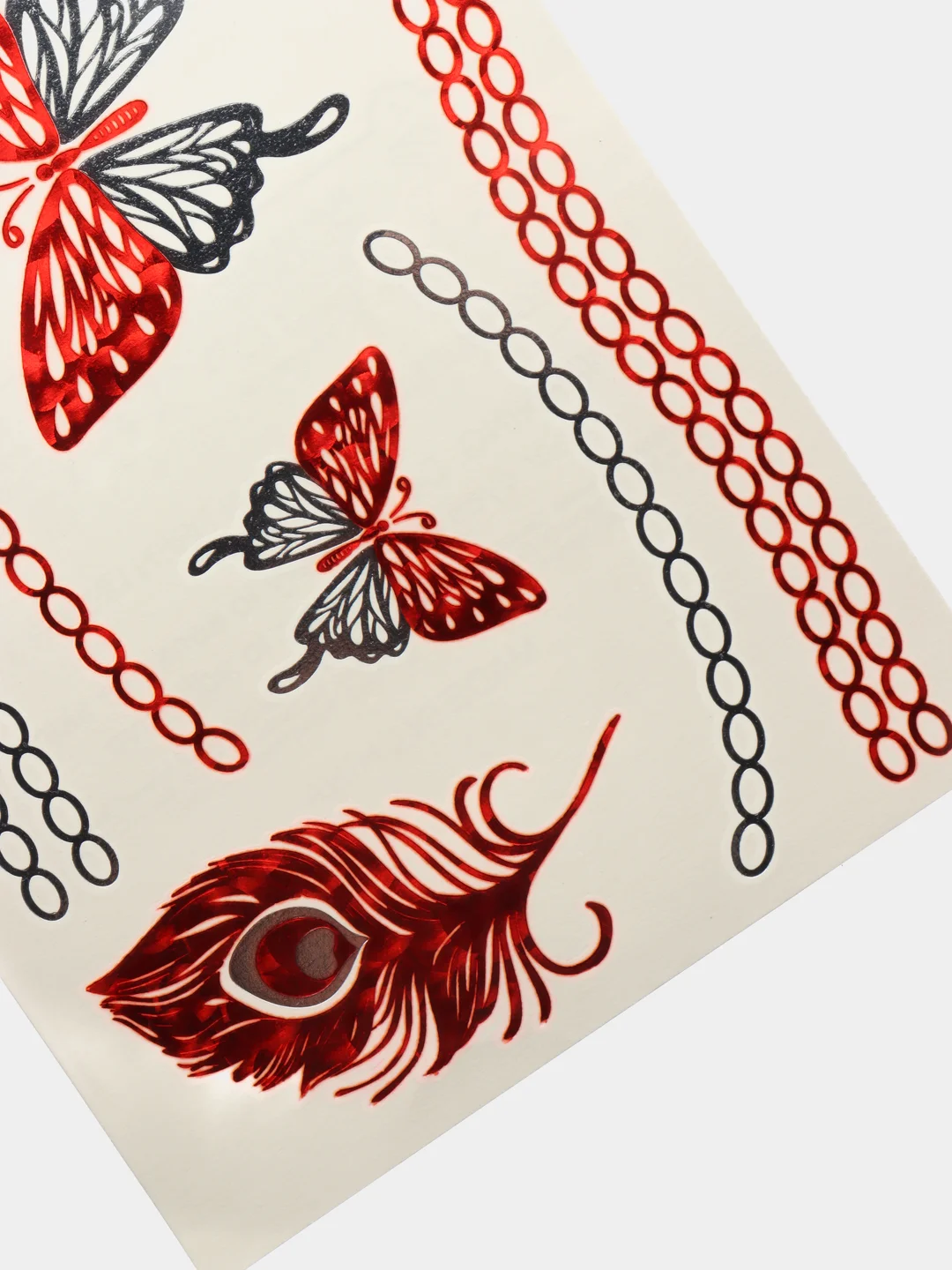 Красный временные татуировки Flash tattoo