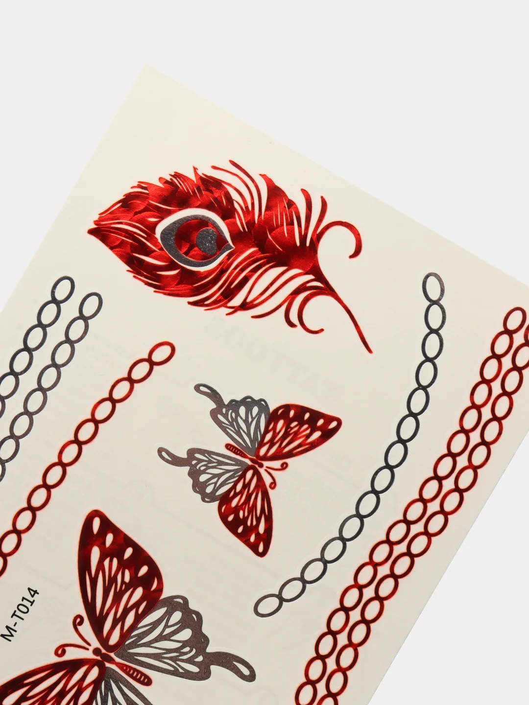 Красный временные татуировки Flash tattoo