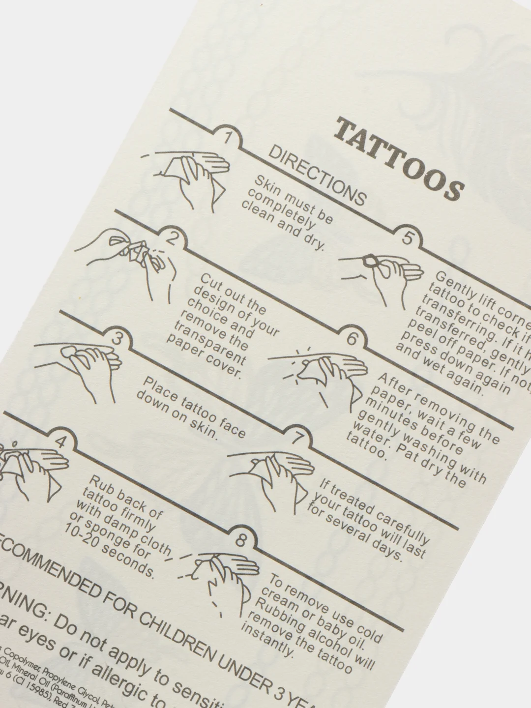 Пастельно-коралловый временные татуировки Flash tattoo