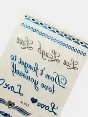 Синий временные татуировки, FLASH TATTOO