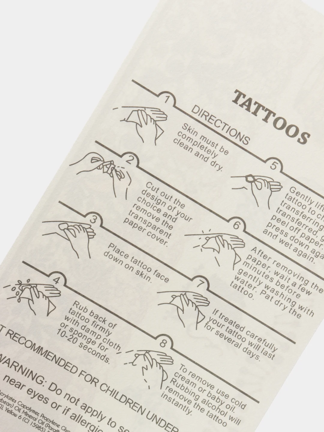 Пастельно-коралловый временные татуировки Flash Tattoo