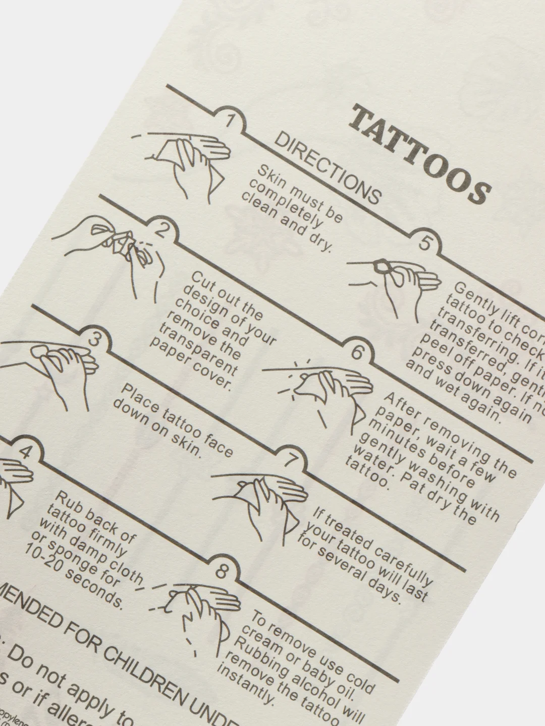 Красный временные татуировки Flash Tattoo