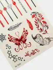 Красный временные татуировки Flash Tattoo