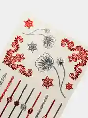 Красный временные татуировки Flash Tattoo