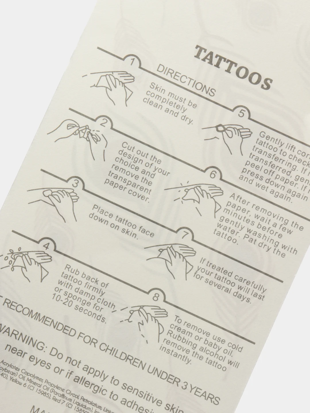 Пастельно-коралловый временные татуировки на тело, FLASH TATTOO