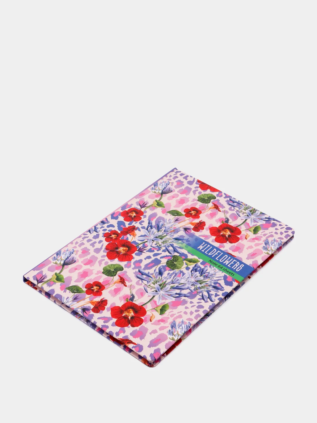 Красный бизнес-блокнот BG "Floral wild", А5, 64 листа, матовая ламинация, скругленные уголки
